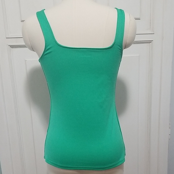 Nine West Emerald Green Square Neck Tank Top - Picture 2 of 3